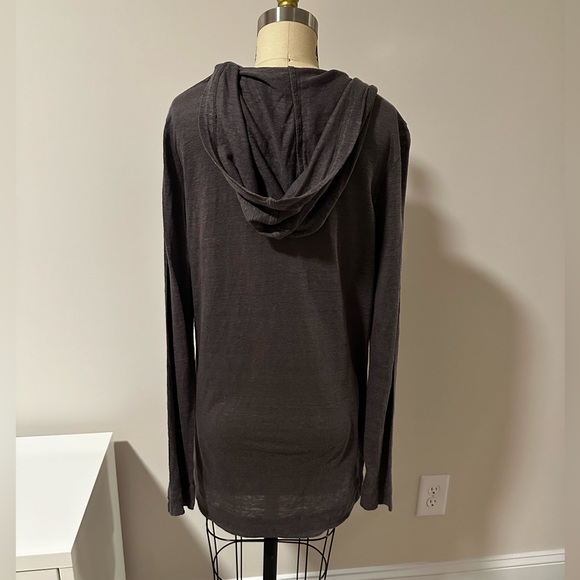 Tahari Linen Hooded Cardigan - Picture 5 of 5